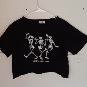 Skeleton Crop Top